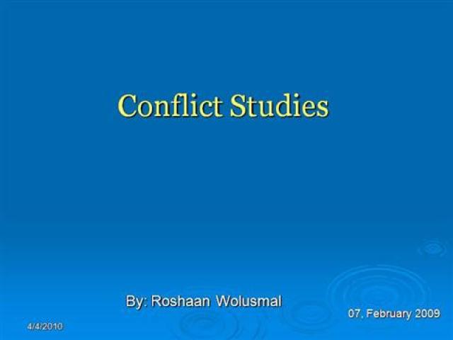 Conflict Studies Management