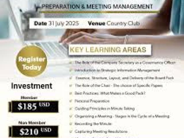 Training on Meeting Management and Minute Taking