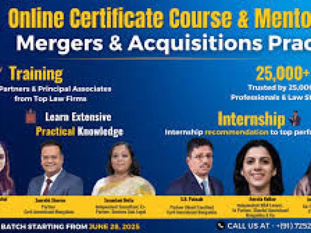 Mergers and Acquisitions Certification Program 2025